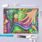 Kind voor kinderkunst tissuepapier (Craft)