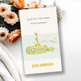 Kind voor onderwateronderzeeër afspeeldatum afroep visitekaartje