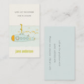 Kind voor onderwateronderzeeër afspeeldatum afroep visitekaartje (Voorkant / Achterkant)