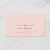 Kind voor onderwateronderzeeër afspeeldatum afroep visitekaartje (Achterkant)