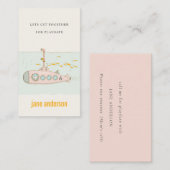 Kind voor onderwateronderzeeër afspeeldatum afroep visitekaartje (Voorkant / Achterkant)