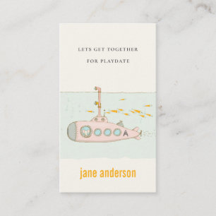 Kind voor onderwateronderzeeër afspeeldatum afroep visitekaartje