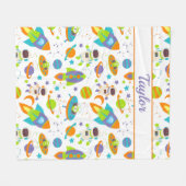 Kind voor ruimteraketten fleece deken (Voorkant (Horizontaal))