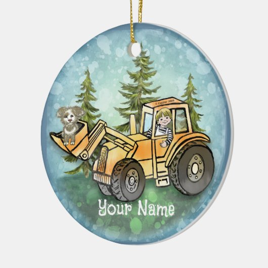 Kind voorlader keramisch ornament (Links)