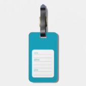 Kind vossen kamperen, bagagelabel van wilde dieren (Achterkant verticaal)