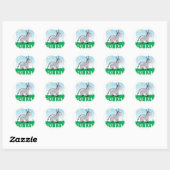 Kind vriendelijke ezel ronde sticker (Vel)