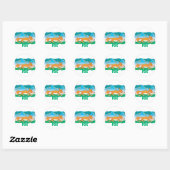 Kind vriendelijke vos ronde sticker (Vel)