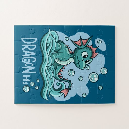 Kind Water Dragon Puzzel Legpuzzel (Horizontaal)