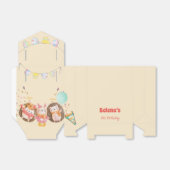 kind waterverf bosdieren bedankdoosjes (Uitgevouwen)