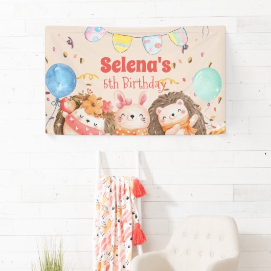 kind waterverf bosdieren spandoek (Insitu)