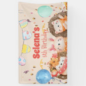 kind waterverf bosdieren spandoek (Verticaal)