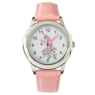 "Kind Waterverf Unicorn" Horloge