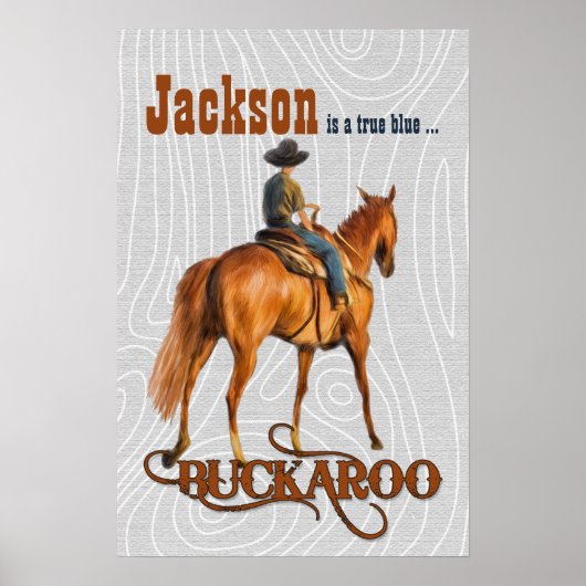 Kind Westerne Geëigende Naam Buckaroo Poster (Voorkant)