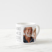 Kind Wise Soul Black Script 2 Foto Koffie Espresso Kop (Voorkant rechts)