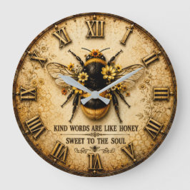 Kind Words Are Like Honey Bee Rustic Farmhouse Grote Klok