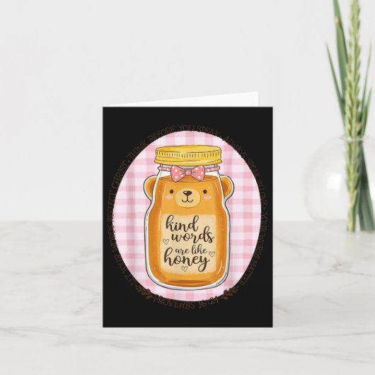 Kind Words Are Like Honey Bible Verse Scripture Ch Kaart (Voorkant)
