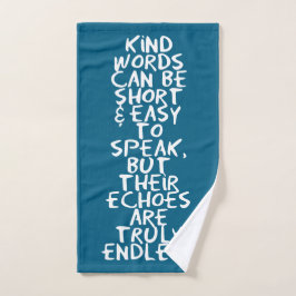 Kind words bad handdoek