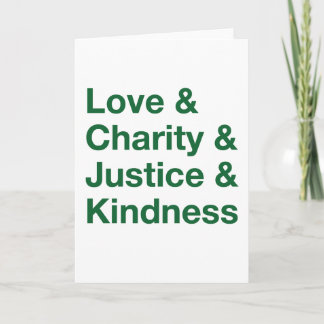 Kind Words Holiday Card (Green) Feestdagen Kaart
