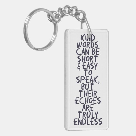Kind words sleutelhanger (Voorkant Links)