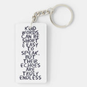 Kind words sleutelhanger (achterkant)