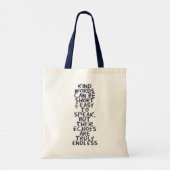 Kind words tote bag (Achterkant)