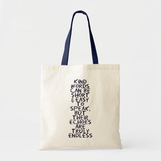 Kind words tote bag (Voorkant)