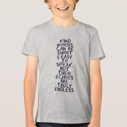 Kind words Tri-Blend shirt (Voorkant)