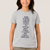 Kind words Tri-Blend shirt (Voorkant)