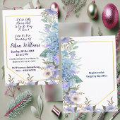 Kind Zachte Blauwe Kleine Bloem Hydrangea Birthday Kaart