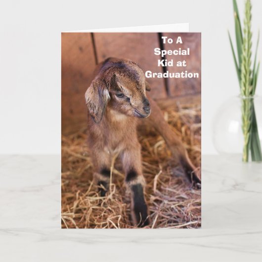 KIND ZEGT: "AAN EEN SPECIAAL KIND IN AFSTUDEREN" KAART (Voorkant)