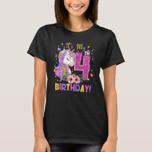 Kind Zijn Mijn 4e Verjaardag Eenhoorn 4 Jaar Oud G T-shirt