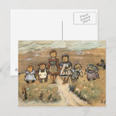 Kind - Zille - Vintage Beweging veroorzakend Briefkaart (Voorkant / Achterkant)