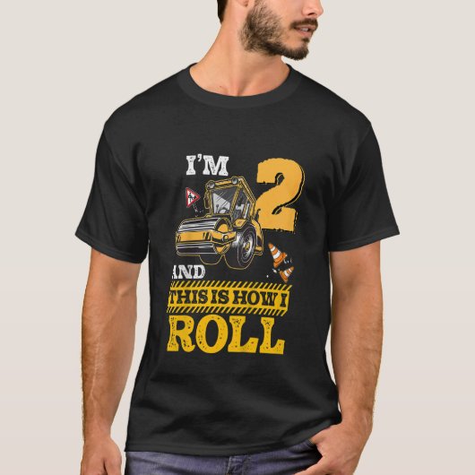 Kind: Zo kan ik Asphalt Roller 2 jaar oud draaien T-shirt (Voorkant)