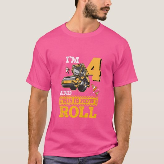 Kind: Zo kan ik Asphalt Roller 4 jaar oud draaien T-shirt (Voorkant)