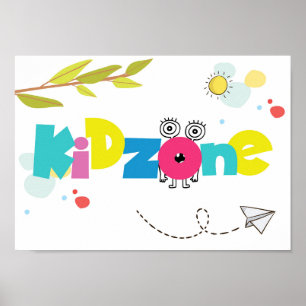 Kind zone sign poster