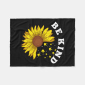 Kind Zonnebloem Asl Doof Fleece Deken (Voorkant (Horizontaal))