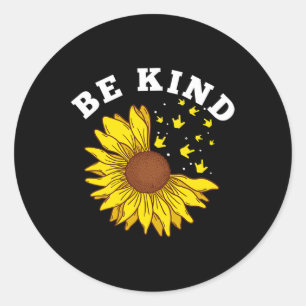 Kind Zonnebloem Asl Doof Ronde Sticker