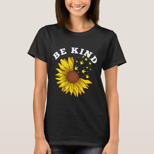 Kind Zonnebloem Asl Doof T-shirt (Voorkant)