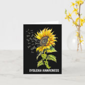 Kind Zonnebloem Dyslexie Bewustzijn Kaart (Gele Bloem)