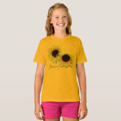 Kind Zonnebloem T-shirt Meisje Zonnebloem T-shirt (Voorkant volledig)
