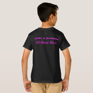 Kind Zwart Hart van Horsemanship T-Shirt