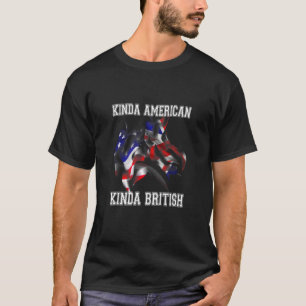 Kinda American Kinda Brits staatsburgerschap VS U T-shirt