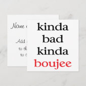 Kinda Bad Kinda Boujee Kaart (Voorkant / Achterkant)