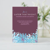 KINDA BLUE FLOWERS Bat Mitzvah Party Kaart (Staand voorkant)