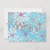KINDA BLUE FLOWERS Bat Mitzvah Reply Card RSVP Kaartje (Achterkant)