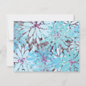 KINDA BLUE FLOWERS Weddenschapskaart RSVP Kaartje (Achterkant)