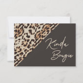 Kinda Bougie Brown Leopardprint Bedankkaart (Voorkant)