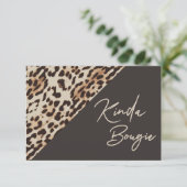 Kinda Bougie Brown Leopardprint Bedankkaart (Staand voorkant)