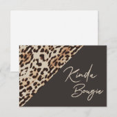 Kinda Bougie Brown Leopardprint Bedankkaart (Voorkant / Achterkant)