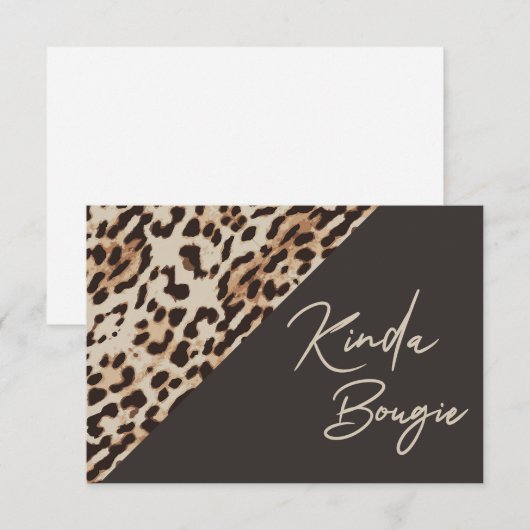Kinda Bougie Brown Leopardprint Bedankkaart (Voorkant / Achterkant)